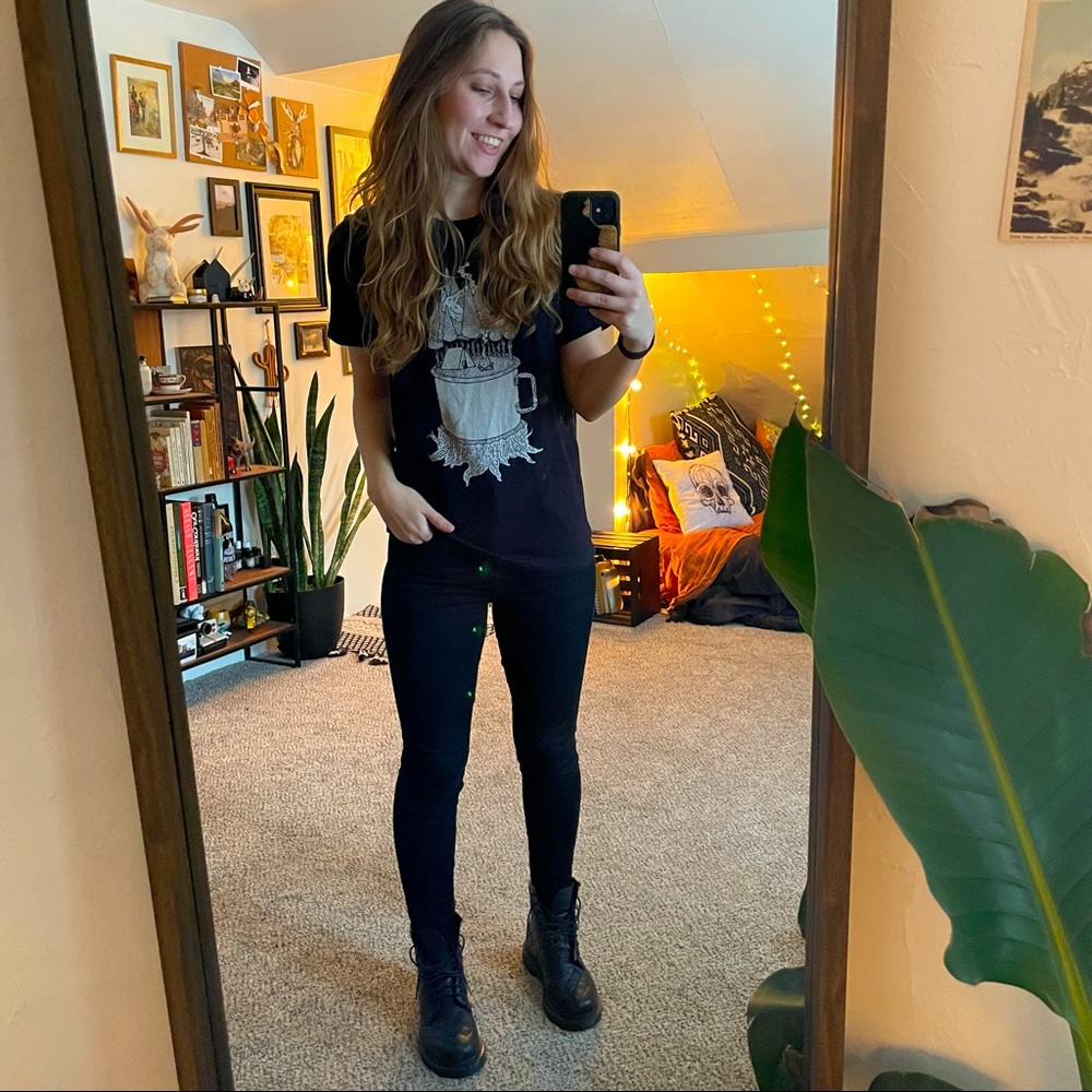 Colorado Camping Tree Graphic Soft Short Sleeve Original Art Shirt